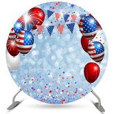 Runden amerikanisch Flagge Luftballons Unabhängigkeit Tag Hintergrund